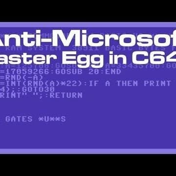 Anti-Microsoft Easter Egg Hidden In C64 BASIC?